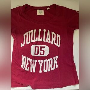 League Collegiate Outfitters, Juilliard New York, Red & White, Size Small.